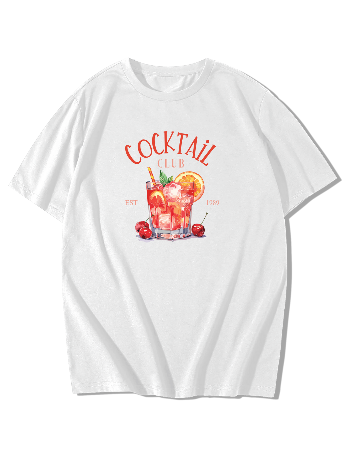 Coctail Club Baskılı Oversize T-Shirt